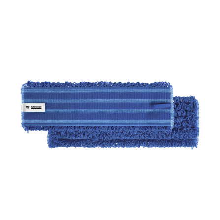 Blauwe kortvezel microvezel klittenbandmop, 60 cm