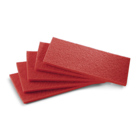 Pad, moyennement souple, rouge, 650 mm, 5 x