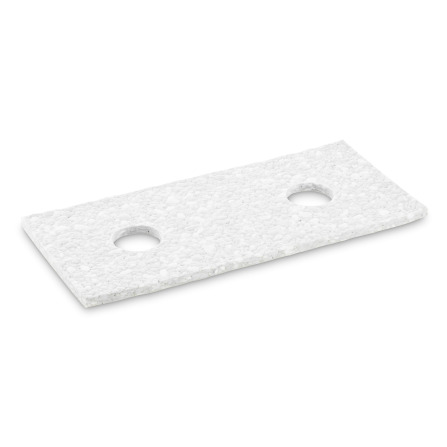 Pad en mélamine, gris / blanc, 644 mm, 2 x