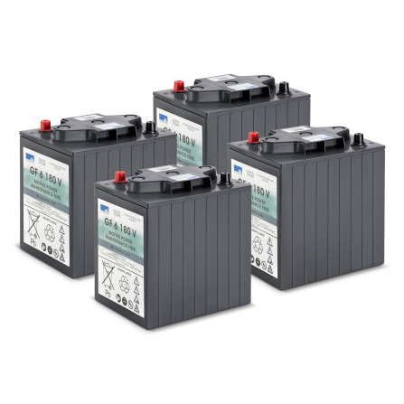 Batterijset, 24 V, 180 Ah, Onderhoudsvrij