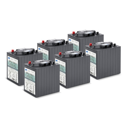 Batterijset, 36 V, 180 Ah, Onderhoudsvrij