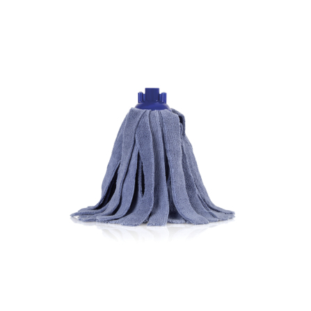 Microvezel Kentucky mop, blauw, met schroefbevestiging