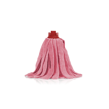 Microvezel Kentucky mop, rood, met schroefbevestiging